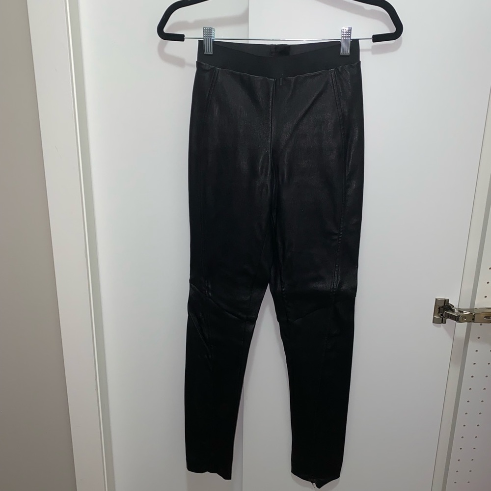Real leather leggings, like new! US size 4